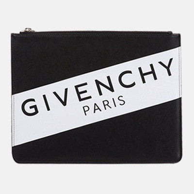 Givenchy 2019 Leather Clutch Bag,30cm - 지방시 2019 레더 남여공용 클러치백 GVB0181,30cm,블랙