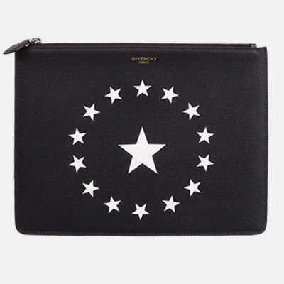 Givenchy 2019 Leather Clutch Bag,30cm - 지방시 2019 레더 남여공용 클러치백 GVB0183,30cm,블랙