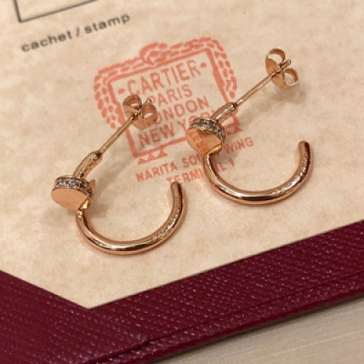 CARTIER Rose Gold  Earring - 까르띠에 여성용 로즈 골드 귀걸이 Car0001.