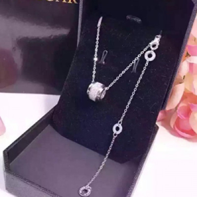 BULGARI Choker  18k White Gold - 불가리 여성용  18K도금 화이트 골드 목걸이 Bul0011.