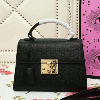 Gucci 2019 Supreme Padlock Tote Shoulder Bag,28CM - 구찌 2019 수프림 패드락 토트 숄더백 ,453188,GUB0755,28CM,블랙