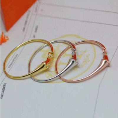 Hermes hearts Rose Gold/Yellow Gold/White Gold  Bangle -에르메스 여성용 팔지18k 도금 로즈 골드/옐로우 골드/화이트 골드 팔찌 Her0003.