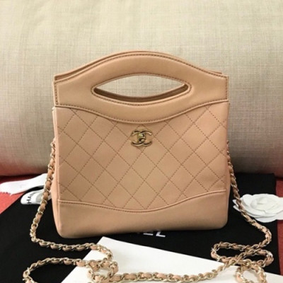 Chanel 2019 31 Leather Small Tote Shoulder Bag ,21CM - 샤넬 2019 31 레더 스몰 토트 숄더백  CHAB1111,21CM,핑크