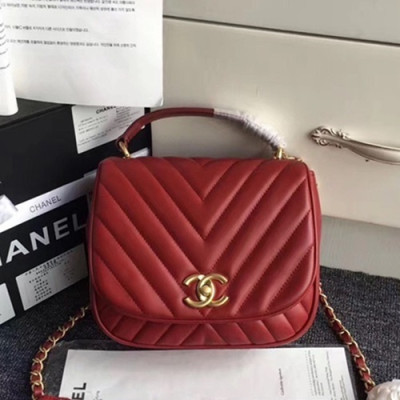 Chanel 2019 Leather Tote Shoulder Bag ,20CM - 샤넬 2019 레더 토트 숄더백  CHAB1123,20CM,레드