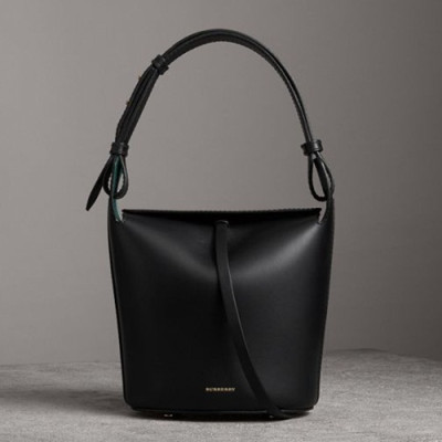 Burberry 2019 Small Leather Bucket Tote Bag, 29cm - 버버리 2019 여성용 스몰 레더 버킷 토트백 ,BURB0378,29cm,블랙