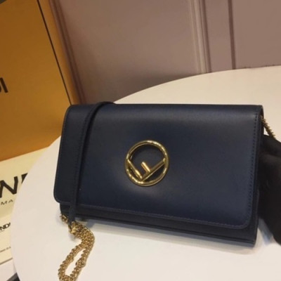 Fendi 2019 Mini Chain Shoulder Cross Bag ,22.5CM - 펜디 2019 미니 체인 숄더 크로스백 FENB0457,22.5CM,네이비