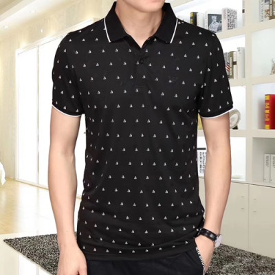 Armani 2019 Mens Logo Cotton Short Tshirt- 알마니 남성 로고 코튼 반팔티 ARMTS0005.Size(M- 3XL).블랙/화이트/네이비