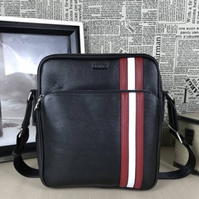 Bally 2019 Leather Shoulder Bag,30cm  - 발리 2019 레더 남성용 숄더백 BALB0091,30cm,블랙