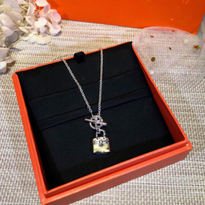 Hermes choker 18k WHITE Gold - 에르메스 여성용  목걸이 18K도금 화이트 골드.Her0009.