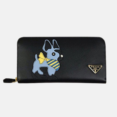 Prada 2019 Ladies Leather Wallet 1ML506 -프라다 2019 여성용 레더 장지갑,PRAW0116, 20CM,블랙