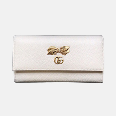 Gucci 2019 Ladies Leather Wallet 524290 - 구찌 2019 여성용 레더 장지갑 ,GUW0046.Size(19CM).화이트