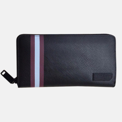 Bally 2019 Mens Leather Zip Round Wallet - 발리 남성용 레더 지퍼 라운드 장지갑 BALB0030.블랙