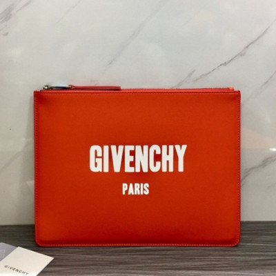 Givenchy 2019 Leather Clutch Bag,30cm - 지방시 2019 레더 남여공용 클러치백 GVB0223,30cm,레드