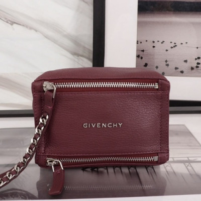 Givenchy 2019 Pandora Cube Pouch Bag,17cm - 지방시 2019 판도라 큐브 여성용 파우치백 GVB0231,17cm,와인