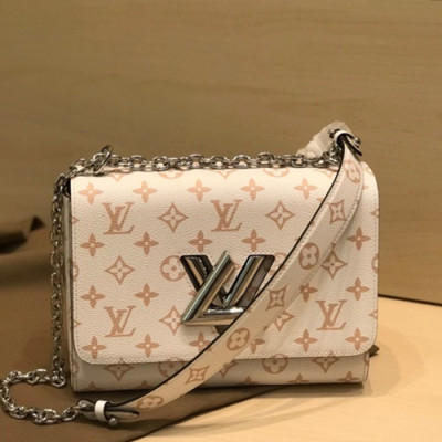 Louis Vuitton 2019 PVC Monogram Twist Shoulder Cross Bag,18/23cm - 루이비통 2019 PVC 모노그램 트위스트 숄더 크로스백 M50332,LOUB1598,18/23cm,화이트