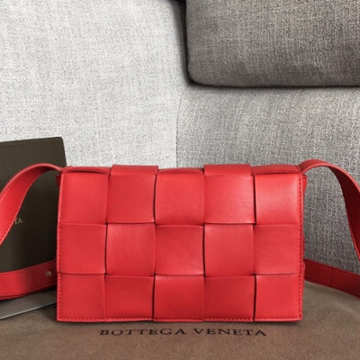 Bottega Veneta 2019 Leather Shoulder Bag,23cm - 보테가 베네타 2019 레더 여성용 숄더백 578004 ,BVB0316,23cm,레드