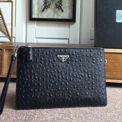 Prada 2019 Mens Clutch Bag,28CM - 프라다 2019 남성용 클러치백 2VF005,28CM,블랙