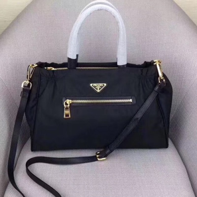 Prada 2019 Nylon Tote Shoulder Bag,33.5CM - 프라다 2019 나일론 토트 숄더백,BN1843-1,33.5cm,블랙