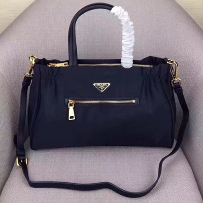 Prada 2019 Nylon Tote Shoulder Bag,33.5CM - 프라다 2019 나일론 토트 숄더백,BN1843-2,33.5cm,네이비