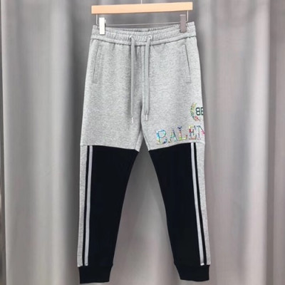 Balenciaga 2019 Mens Logo Casual Training Pants - 발렌시아가 남성 로고 캐쥬얼 트레이닝 팬츠 BALTP0005.Size(m - 2xl).컬러(블랙/그레이)