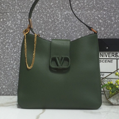 Valentino 2019 Leather Tote Shoudler Bag,31CM - 발렌티노 2019 레더 토트 숄더백,VTB0780,31CM,그린