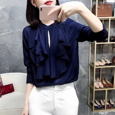 Chanel 2019 Ladies Shirts - 샤넬 2019 신상 여성 셔츠 CHAST0025.Size(s - xl),화이트/네이비