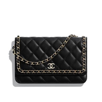 Chanel 2019 WOC Chain Cross Bag,19CM - 샤넬 2019 WOC 체인 크로스백,CHAB1168,19CM,블랙