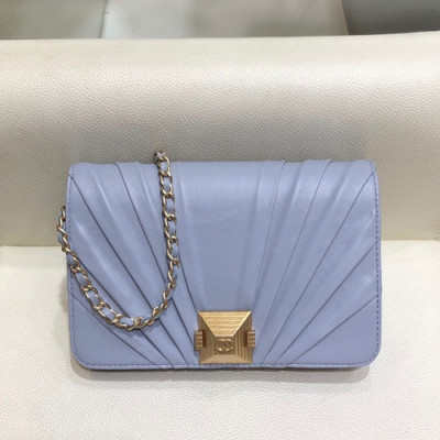 Chanel 2019 WOC Chain Cross Bag,19CM - 샤넬 2019 WOC 체인 크로스백,CHAB1171,19CM,그레이