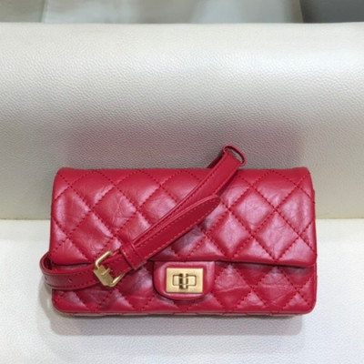 Chanel 2019 Women Leather Belt Bag ,17CM - 샤넬 2019 여성용 레더 벨트백,CHAB1206,17CM,레드