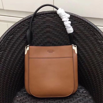 Prada 2019 Margit Leather Tote Bag,29cm - 프라다 2019 마르기트 레더 여성용 토트백 ,1BC076-3, 29cm,브라운