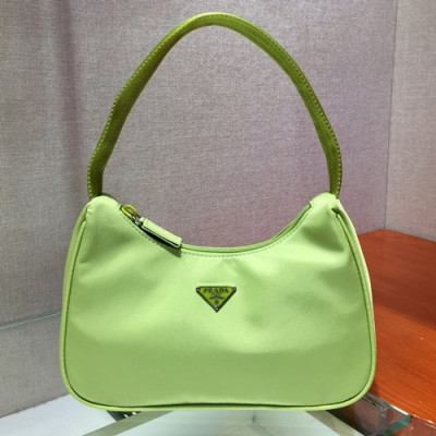 Prada 2019 Nylon Hobo Tote Shoulder Bag,23CM - 프라다 2019 나일론 호보 토트 숄더백,1N1416-2,23cm,네온그린