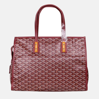 Goyard 2019 PVC & Leather Tote Shopper Bag - 고야드 2019 PVC & 레더 토트 쇼퍼백,GYB0174,와인