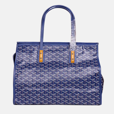 Goyard 2019 PVC & Leather Tote Shopper Bag - 고야드 2019 PVC & 레더 토트 쇼퍼백,GYB0177,블루