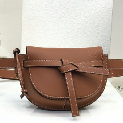 Loewe 2019 Gate  Hip Sack / Belt Bag,15CM - 로에베 2019 게이트 힙색 / 벨트백 ,LOEB0344, 15CM,브라운