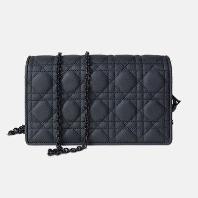 Dior 2019 Chain Shoulder Cross Bag,22CM - 디올 2019 여성용 체인 숄더 크로스백  DIOB0422,22CM,블랙