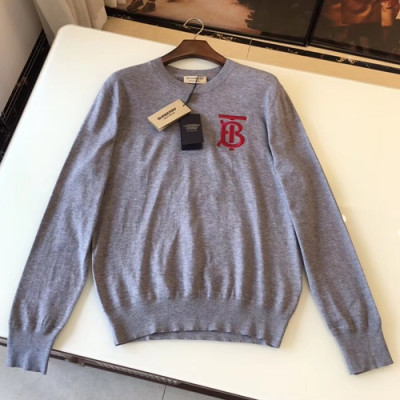 Burberry 2019 Mens Retro Logo Sweater - 버버리 남성 레트로 로고 니트  BURST0204.Size(M - 2XL),그레이