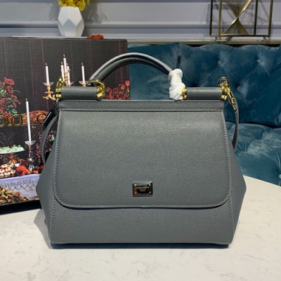 Dolce&Gabbana 2019 Leather Tote Shoulder Bag ,25CM - 돌체 앤 가바나 2019 레더 여성용 토트 숄더백 DGB0089,25cm,그레이