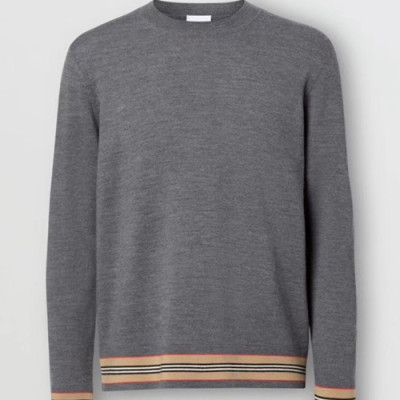 Burberry 2019 Mens Retro Logo Sweater - 버버리 남성 레트로 로고 니트  BURST0231.Size(S - 2XL),그레이