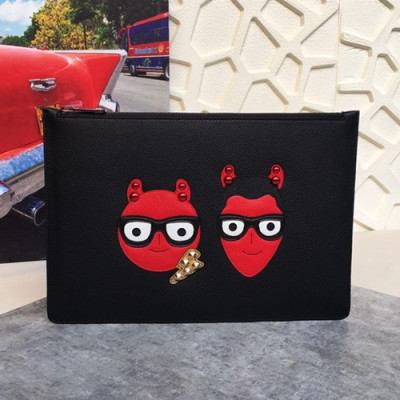 Dolce&Gabbana 2019 Leather Clutch Bag ,30CM - 돌체 앤 가바나 2019 레더 남성용 클러치백 DGB0125,30cm,블랙