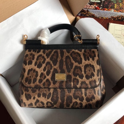 Dolce&Gabbana 2019 Leather Tote Shoulder Bag ,25CM - 돌체 앤 가바나 2019 레더 여성용 토트 숄더백 DGB0173,25cm,브라운