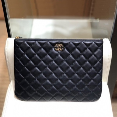 Chanel 2019 Leather Clutch Bag,28CM - 샤넬 2019 레더 클러치백,CHAB1240,28CM,블랙