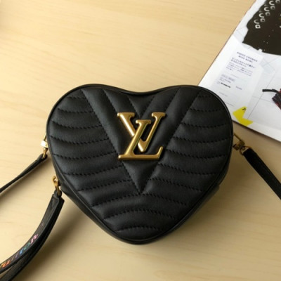 Louis Vuitton 2019 Leather New Wave Heart Shouder Bag,18cm - 루이비통 2019 레더 뉴웨이브 하트 숄더백 ,M52796,LOUB1692,18cm,블랙