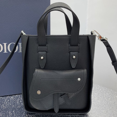 Dior 2019 Leather Tote Shoulder Bag,35CM - 디올 2019 레더 토트 숄더백 DIOB0435,35CM,블랙