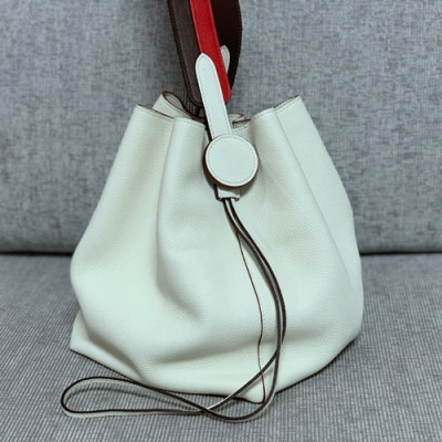 Hermes 2019 Licol Ever Color Leather Hobo Bucket Shoulder Bag ,17cm - 에르메스 2019 리콜 에버컬러 레더 여성용 호보 버킷 숄더백 HERB0740,17cm,화이트