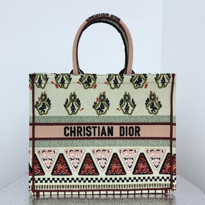 Dior 2019 Women Canvas Book Tote Shopper Bag ,41.5CM - 디올 2019 여성용 캔버스 북 토트 쇼퍼백  DIOB0439,41.5CM,핑크