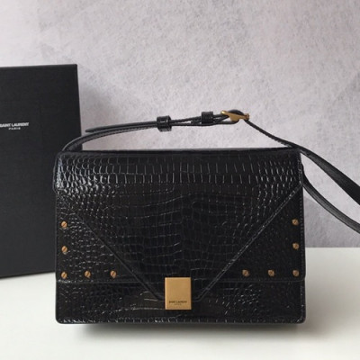 Saint Laurent 2019 Women Leather Shoulder Bag,24CM - 입생로랑 2019 여성용 레더 숄더백,SLB0505,24CM,블랙