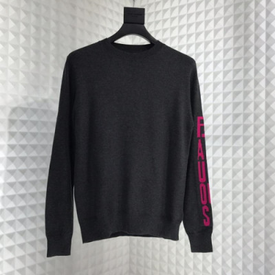 FENDI 2019 Mens  Crew Neck Sweater - 펜디 남성 크루넥 스웨터 FENST0041.Size(M - 4XL).블랙