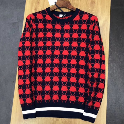 Moncler 2019 Mens Embroidery Logo Wool Turtle-neck Sweater - 몽클레어 남성 자수 로고 울 터틀넥 스웨터 MONST0127.Size(m - 3xl).컬러(레드)