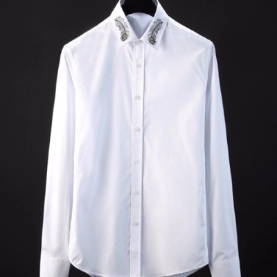 Alexander McQueen  2019 Mens Cotton SHIRT- 알렉산더 맥퀸 2019 남성 코튼 셔츠 ALEST0001,사이즈(M-3XL),블랙/화이트