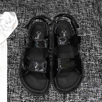 Chanel 2019 Ladies Leather Sandal - 샤넬 2019 여성용 레더 샌들 CHAS0043.Size(225 - 245).블랙